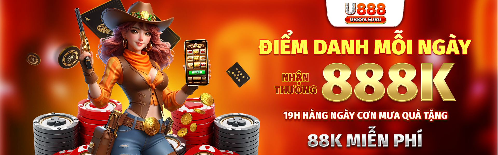 banner điểm danh hàng ngày thưởng 888k