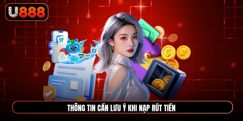 Thông tin cần lưu ý khi nạp rút tiền
